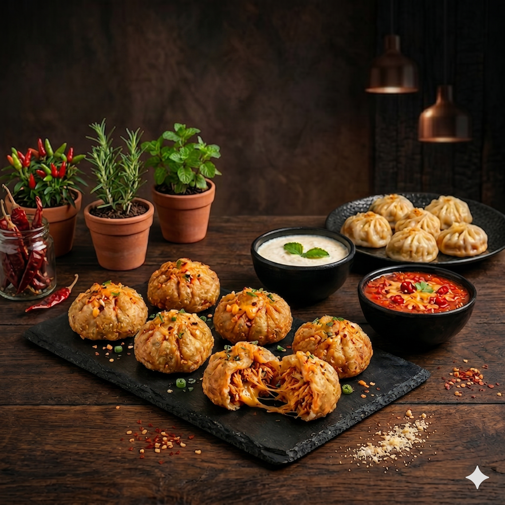 Chilly Cheese Chicken — The Appetite Momos, Thane West